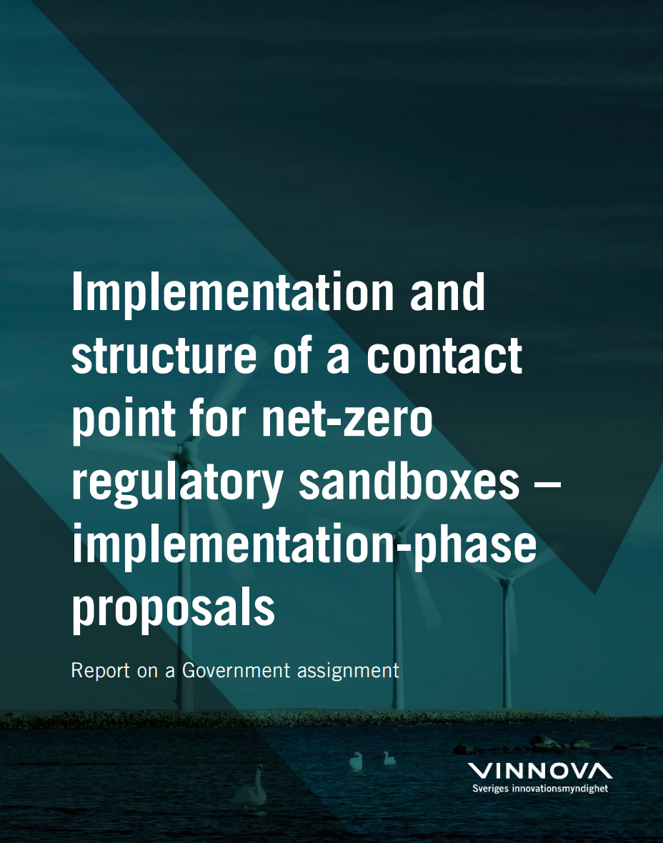 Book cover How regulatory sandboxes for innovative net-zero technology can be organized in Sweden