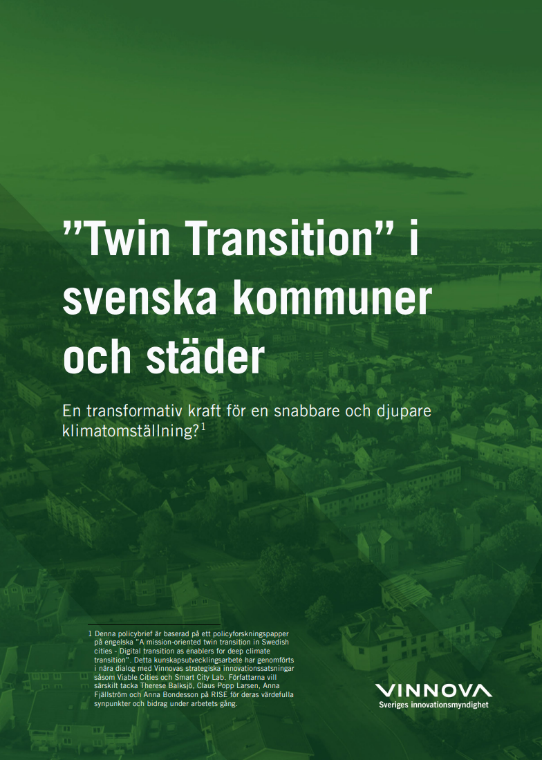 Bokomslag Twin Transition i svenska kommuner och städer 